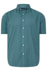BadRhino Big & Tall Blue Gingham Check Shirt