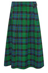 PixieGirl Petite Women's Green & Blue Check Midi Skirt | PixieGirl 5