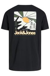 JACK & JONES Big & Tall Black Crew Neck Graphic T-Shirt 5