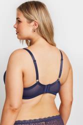 YOURSET 2 PACK Plus Size Blue & White Lace Trim Padded Bras | Yours Clothing 6