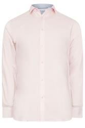 BadRhino Tailoring Big & Tall Pink Premium Stretch Long Sleeve Formal Shirt