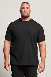 BadRhino Big & Tall Black Ottoman Ribbed T-Shirt | BadRhino 3