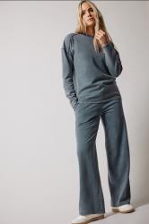 LTS Tall Navy Blue Acid Wash Straight Leg Joggers | Long Tall Sally 3