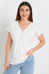 LTS Tall 2 PACK Black & White Cotton Henley Tops | Long Tall Sally 1