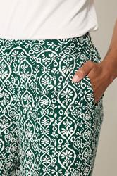 M&Co Green Abstract Print Wide Leg Trousers | M&Co 5