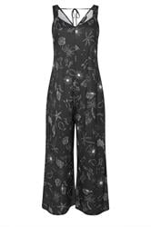 LIMITED COLLECTION Plus Size Black Summer Print Jumpsuit | Yours Clothing 5