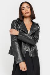Petite Black Faux Leather Biker Jacket | PixieGirl  3