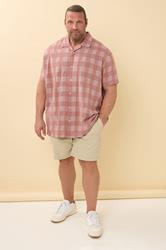 BadRhino Big & Tall Pink Textured Check Print Shirt | BadRhino 2