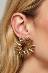 Gold Tone Statement Stud Earrings | Yours Clothing 1