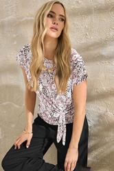 LTS Tall Black Paisley Side Tie Top | Long Tall Sally 3