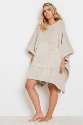 PixieGirl Petite Women's Stone Brown Faux Fur Blanket Hoodie | PixieGirl 3