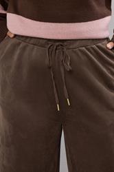 YOURS Plus Size Chocolate Brown Faux Suede Wide Leg Trousers | Yours Clothing 5