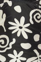 YOURS Plus Size Black Abstract Floral Print Swimsuit | Yours Clothing 7