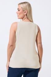 LIMITED COLLECTION Plus Size Cream Knitted Waistcoat | Yours Clothing 2