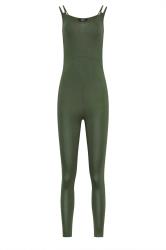 LTS Tall Maternity Khaki Green Sleeveless Unitard Jumpsuit