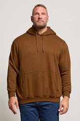 JACK & JONES Big & Tall Monks Robe Brown Hoodie | BadRhino 3