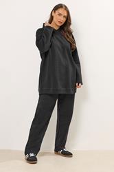 YOURS Plus Size Grey Seam Detail Hoodie | Yours Clothing 1