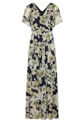 LTS Tall Black Floral Mesh Maxi Dress