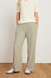 PixieGirl Petite Women's Natural Brown Acid Wash Wide Leg Trousers | PixieGirl 2