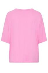 YOURS Plus Size Pink Oversized Boxy T-Shirt | Yours Clothing 7