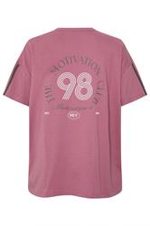 YOURS ACTIVE Curve Pink 'The Motivation Club' T-Shirt 8