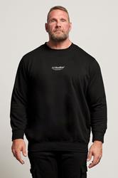 JACK & JONES Big & Tall Black JJ Studios Sweatshirt | BadRhino 3