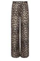 LTS Tall Beige Brown Leopard Print Wide Leg Trousers | Long Tall Sally 5