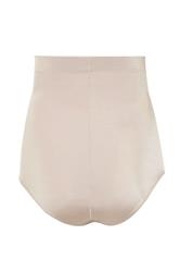 Plus Size Nude Satin Control High Waisted Full Brief | Yours Clothing 2