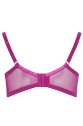 YOURS Plus Size Pink Lace Non-Padded Underwired Bra | Yours Clothing 7