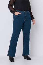 EVANS Plus Size Curve Fit Indigo Bootcut Jeans | Evans 3