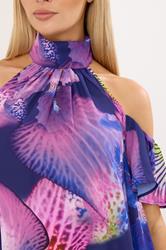 STAR Purple Floral Cold Shoulder Top | StarByJM 4