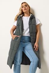 YOURS Plus Size Grey Midi Gilet | Yours Clothing 3