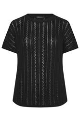 YOURS Curve Black Boxy Knitted Top