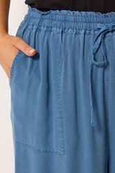 YOURS Plus Size Mid Blue Chambray Culottes | Yours Clothing 4