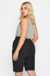 YOURSET 2 PACK Plus Size Black & Khaki Green Cool Cotton Shorts | Yours Clothing 6
