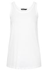 YOURS Plus Size White Basic Vest Top | Yours Clothing 5