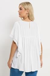 YOURS Plus Size White Embroidered Blouse | Yours Clothing 2