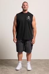 BadRhino Big & Tall Black Skull & Crossbones Graphic Muscle Vest | BadRhino 1
