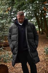 BadRhino Big & Tall Black Longline Puffer Jacket | BadRhino 3
