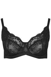 YOURS 2 PACK Plus Size Black & White Swirl Lace Bras | Yours Clothing 9