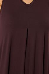 YOURS Plus Size Chocolate Brown Pleat Front Vest Top | Yours Clothing 4