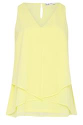 YOURS LONDON Curve Yellow Layered Blouse
