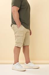 BadRhino Big & Tall 2 PACK Stone Brown & Khaki Green Stretch Cargo Shorts | BadRhino 6