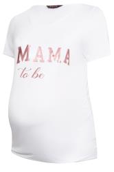 BUMP IT UP MATERNITY Curve White 'Mama To Be' Slogan T-shirt