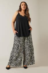 EVANS Plus Size Black Lace Trim Cami Top | Evans 1