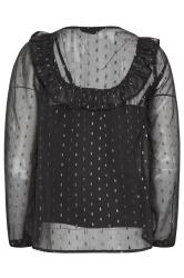 PixieGirl Black Metallic Spot Print Blouse | PixieGirl  7