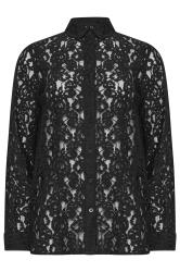 LTS Tall Black Lace Long Sleeve Shirt | Long Tall Sally 8