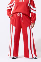 LIMITED COLLECTION Plus Size Red Stripe Wide Leg Joggers | Yours Clothing 2