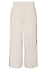 PixieGirl Petite Women's Natural Brown Side Stripe Linen Trousers | PixieGirl 5