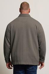 BadRhino Big & Tall Beige Brown Jersey Textured Overshirt | BadRhino 4